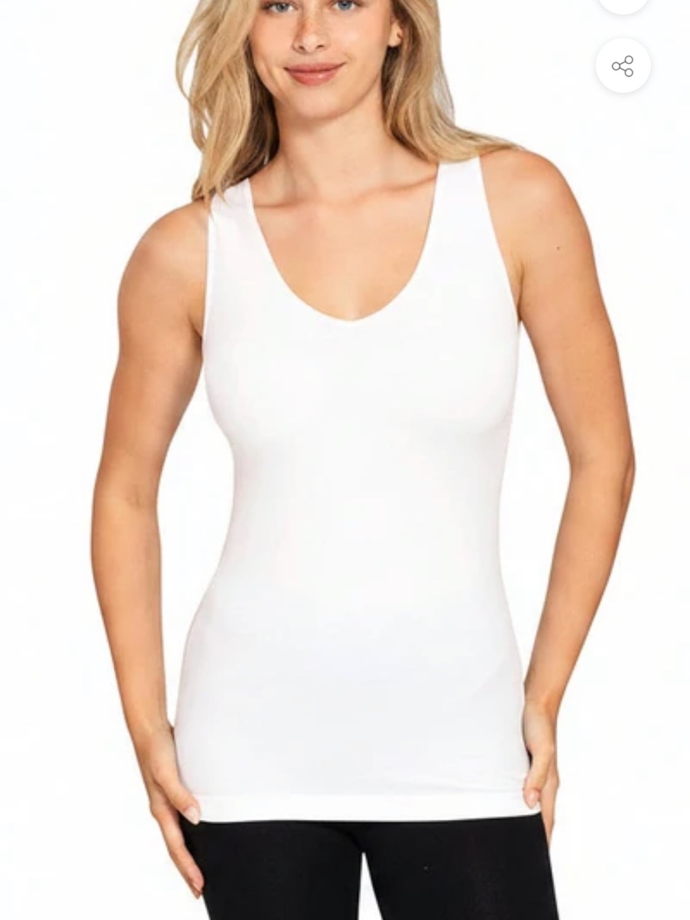 NWT Womens S/M Zenana Front & Back 2-Way V-Neck / U-Neck Seamless Tank Maroon